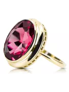 Anneau Rubis Or jaune 14 carats Style vintage vrc285y